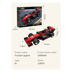 CaDA C55054W Triumph Legend Sports Car Construction Toy Set