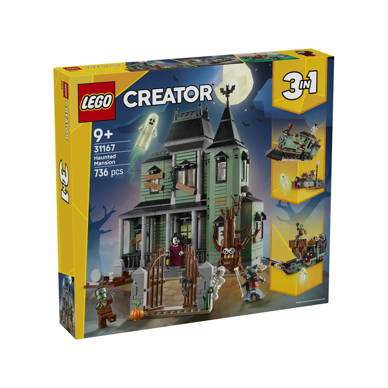 LEGO Creator 3in1 Haunted Mansion House Building Toy 31167
