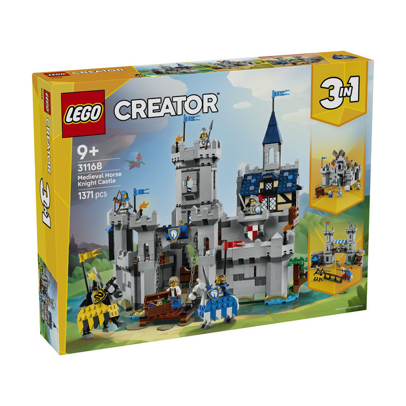 LEGO Creator 3in1 Medieval Horse Knight Castle Toy 31168