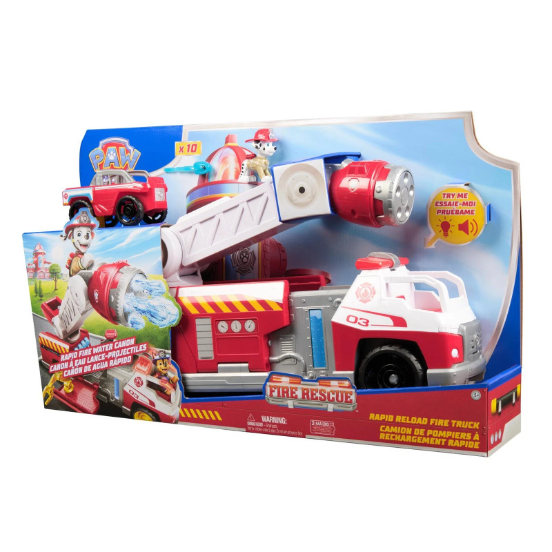 Paw Patrol Fire Rescue: Rapid Reload Fire Truck with Marshall Figure