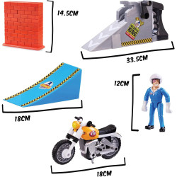 Stuntman Stu Nitro Boost Stunt Bike Rev, Zoom 'N' Jump Stunt Set