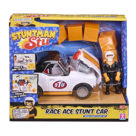 Stuntman Stu Race Ace Stunt Car Break Apart Stunt Set