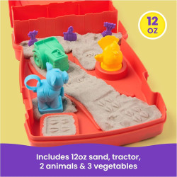 Kinetic Sand Sandy Farm Set with 340g Play Sand
