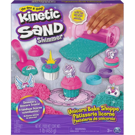 Kinetic Sand Unicorn Bake Shoppe, Make Shimmery Treats! 1lb of Sand