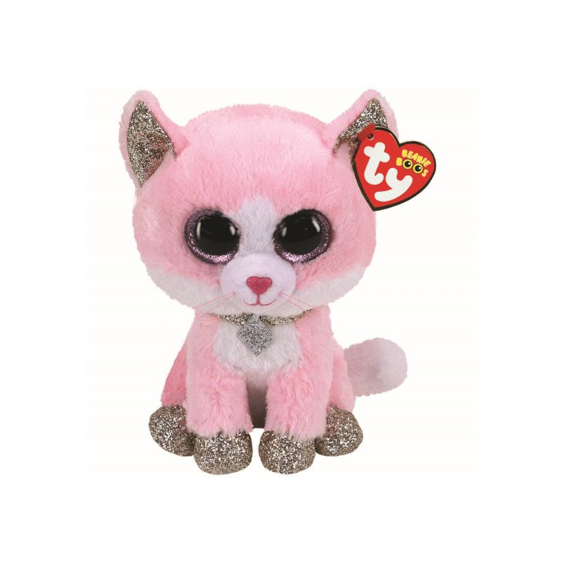 Ty Beanie Boo's FIONA PINK CAT Soft Plush Toys