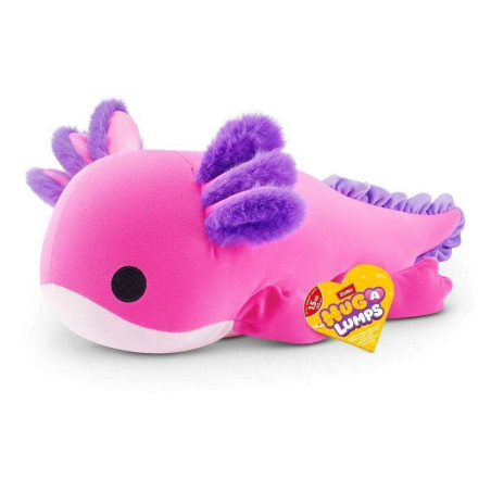Hug-A-Lumps Ally the Axolotl 45cm Weighted Plush Soft Toy Zuru