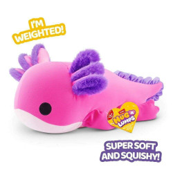 Hug-A-Lumps Ally the Axolotl 45cm Weighted Plush Soft Toy Zuru