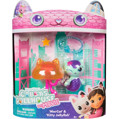 Gabby’s Dollhouse- The Movie 2 Pack Figure- Mercat & Kitty Jellyfish