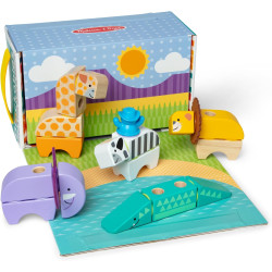Melissa & Doug Blockables Safari Snap And Play