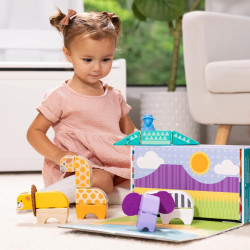 Melissa & Doug Blockables Safari Snap And Play