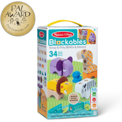 Melissa & Doug Blockables Safari Snap And Play