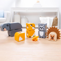 Melissa & Doug Blockables Woodland Friends Snap And Play