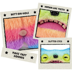 Fuggler Funny Ugly Monster Fart Face Wide eyed Weirdo Plush Soft Toy