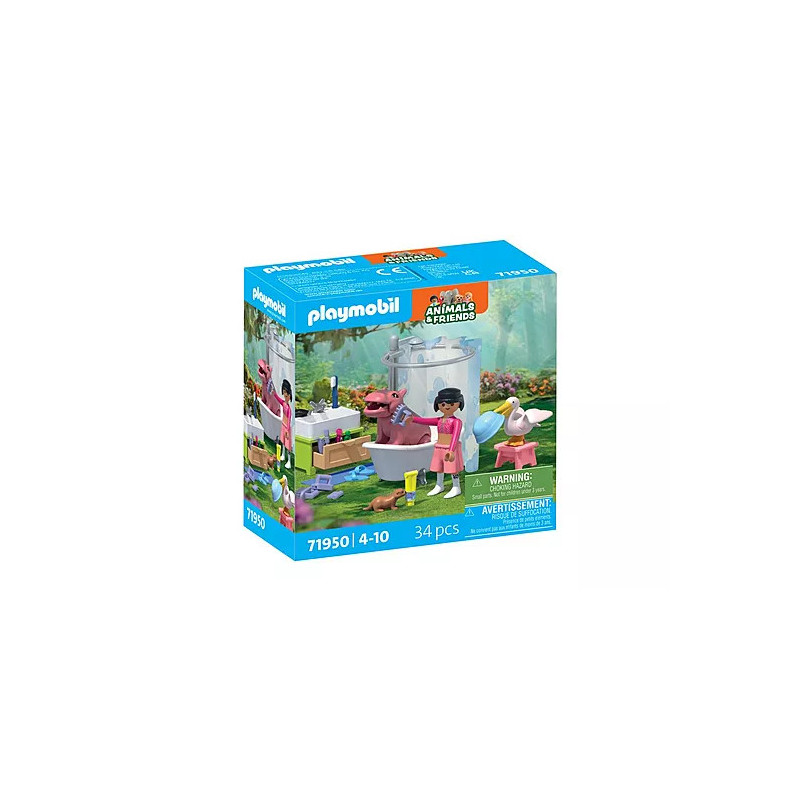 Playmobil Animals and Friends Animal Bathtime- 71950