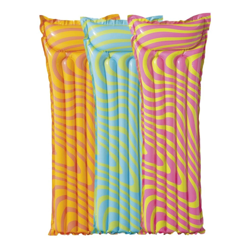 Inflatable Intex Large Adult PVC Pool Beach Lilo Fashion Mat 183 x 69cm Assortment