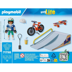 Playmobil My Life: Skateboarder With Ramp 71798