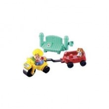 Fisher Price World Of Little People Trike & Wagon