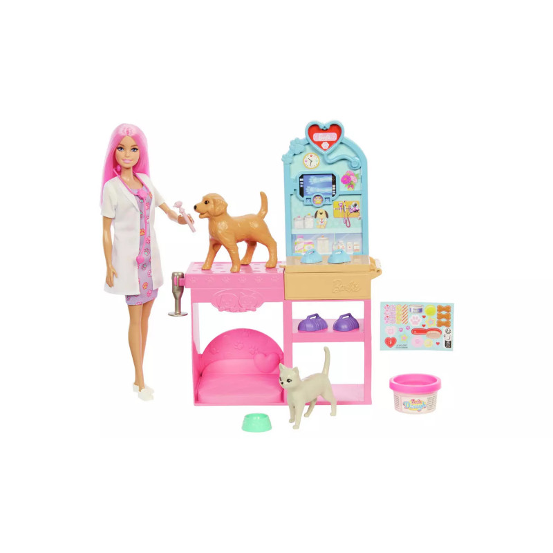 Barbie Fast Cast Veterinarian Clinic Playset Fashion Doll