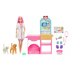 Barbie Fast Cast Veterinarian Clinic Playset Fashion Doll
