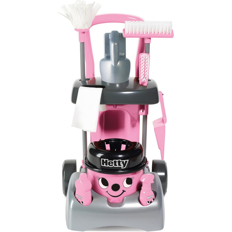 Casdon Henry & Hetty Toys - Pink Hetty Deluxe Cleaning Trolley