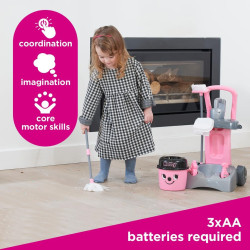Casdon Henry & Hetty Toys - Pink Hetty Deluxe Cleaning Trolley