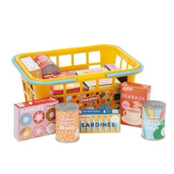 Casdon Shopping Basket Cartons and Play Food