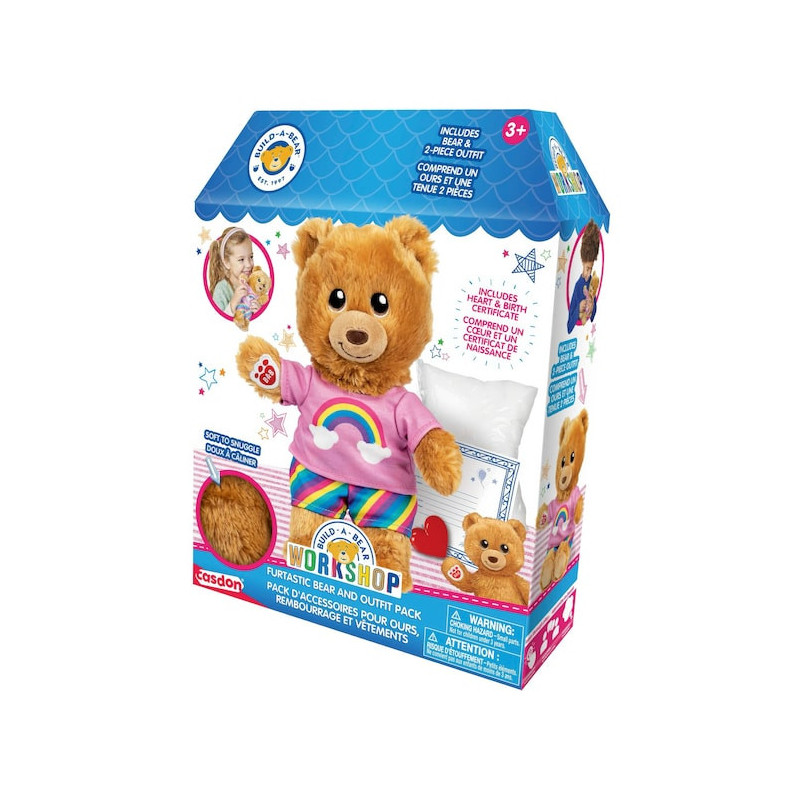 Casdon Build a Bear Toy And Outfit Pack Rainbow