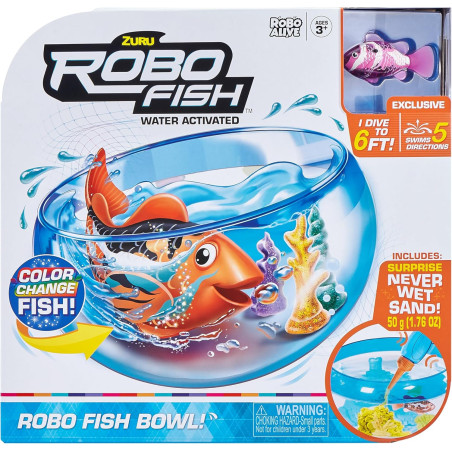 ROBO ALIVE Swim'n Fish Bowl Robotic Fish Tank Playset by Zuru