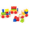 KandyToys Baby Toys Wooden Blocks Train Set