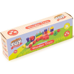 KandyToys Baby Toys Wooden Blocks Train Set