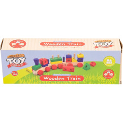 KandyToys Baby Toys Wooden Blocks Train Set