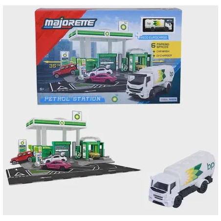 Majorette Petrol Station BP + 1 Vehicle