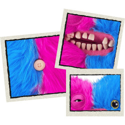Fuggler Misfit Monsters  Mr Screech - Pink & Blue Plush Soft Toy