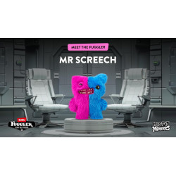 Fuggler Misfit Monsters  Mr Screech - Pink & Blue Plush Soft Toy