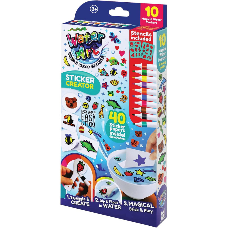 Water Art 10 Pack Sticker Set - Magical Sticker Creation
