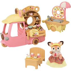 Sylvanian Families - 5808 Doughnut Trolley with Deer Mother Primrose