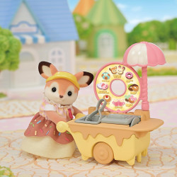 Sylvanian Families - 5808 Doughnut Trolley with Deer Mother Primrose