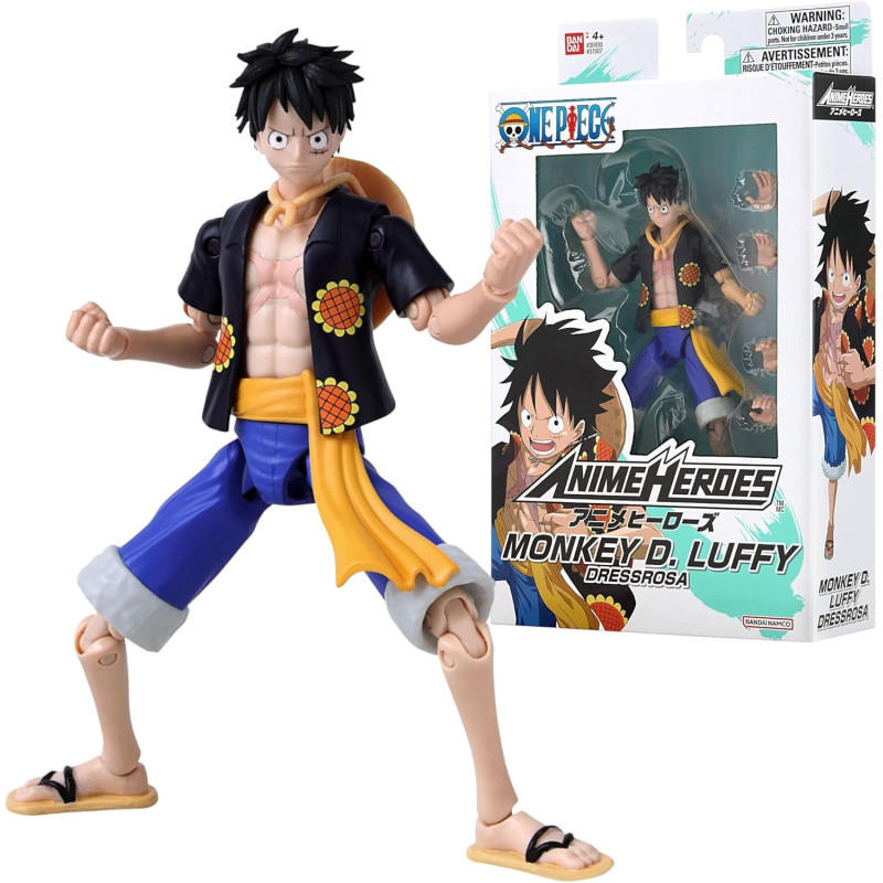 Anime Heroes One Piece Figures Monkey D. Luffy Dressrosa Version Action Figure