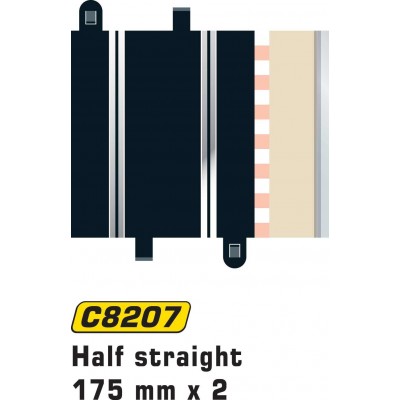 Scalextric Half Straight 175mm Single (C8207)