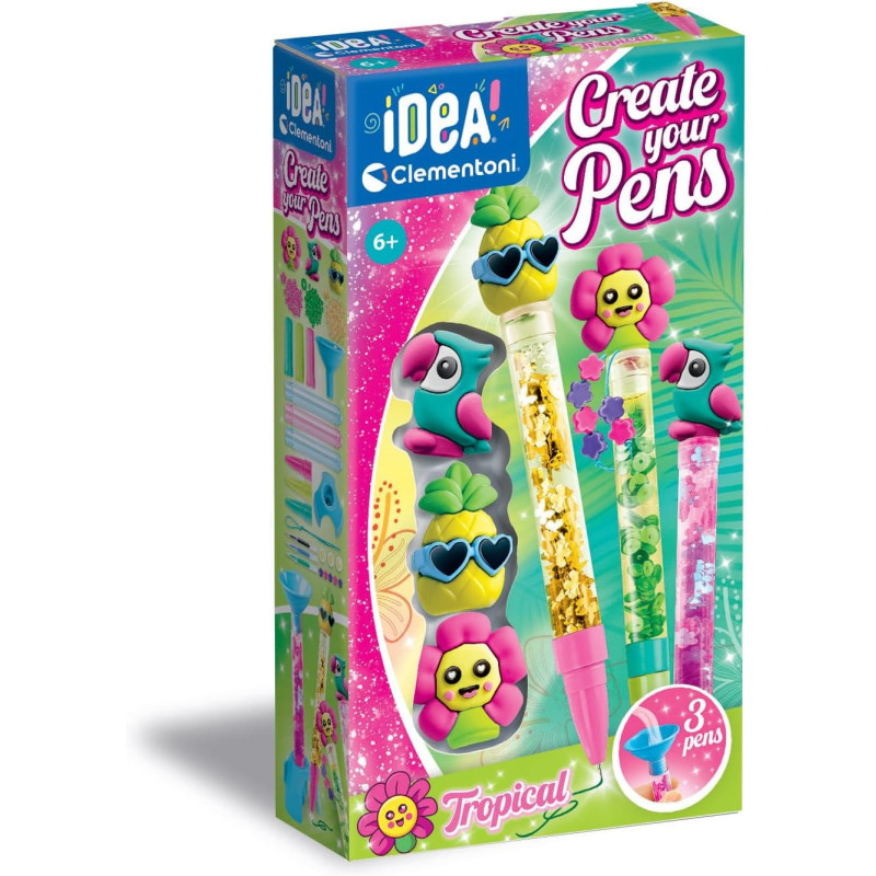 Clementoni Create Your Pens Tropical Making Kit