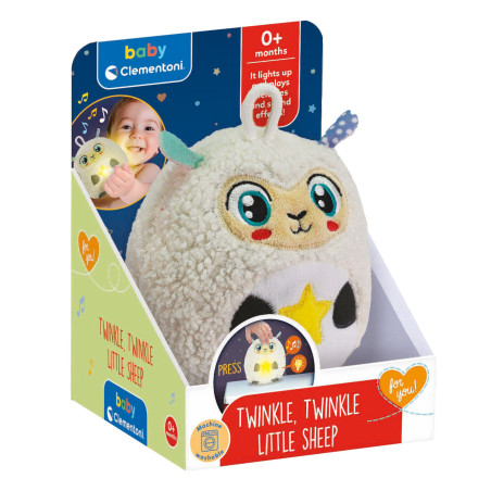 Clementoni Baby Twinkle Twinkle Little Sheep Cuddly Toy Night Light