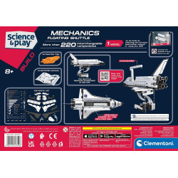 Clementoni- NASA Floating Shuttle Space Toy: Educational, Self Build Science Kit