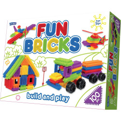 John Adams Fun Bricks 100 Piece Set Preschool Building Blocks