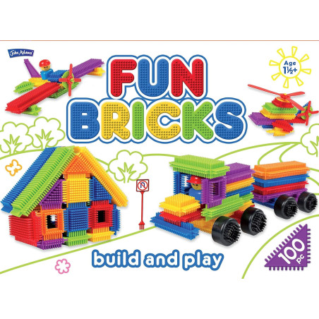 John Adams Fun Bricks 100 Piece Set Preschool Building Blocks