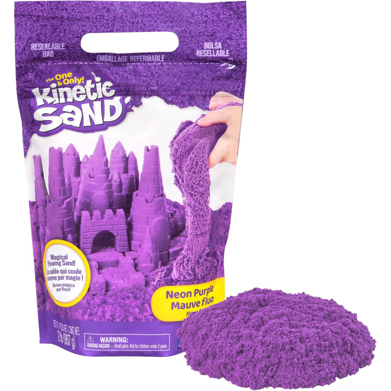 Kinetic Sand - Magic Sand – 907g of Purple Sand 2lb