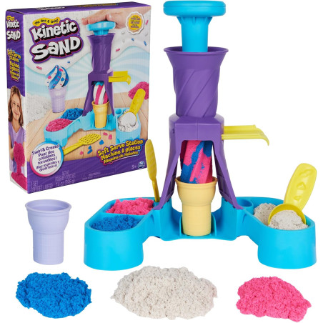 Kinetic Sand, Soft Serve Station with 396g of Play Sand