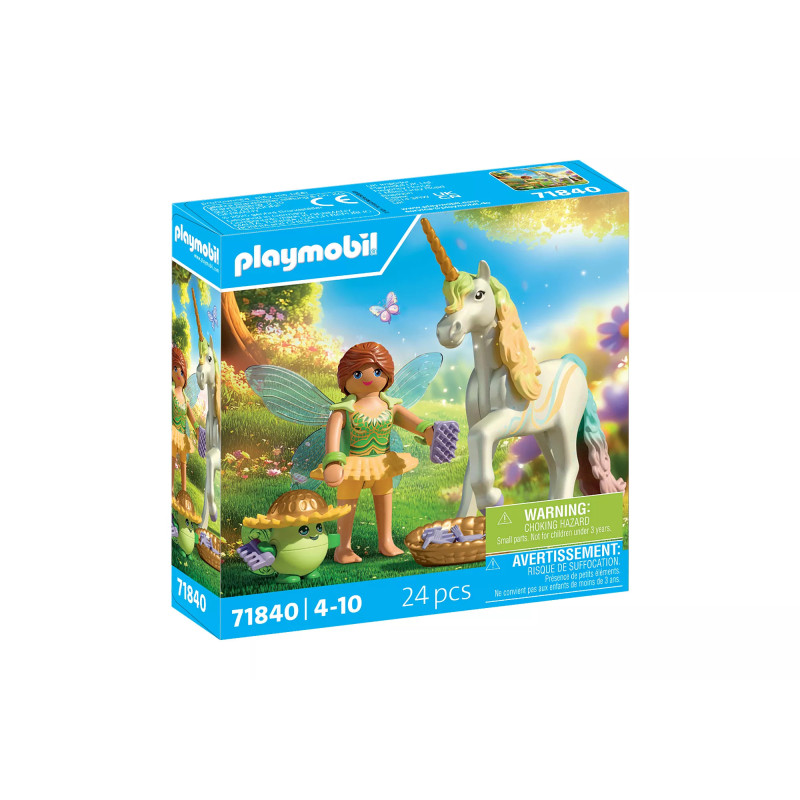 Playmobil Collectible Unicorn: Rainbow Flower with Fairy 71840