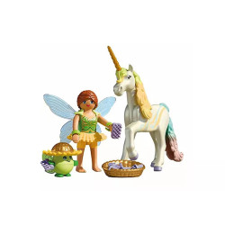 Playmobil Collectible Unicorn: Rainbow Flower with Fairy 71840