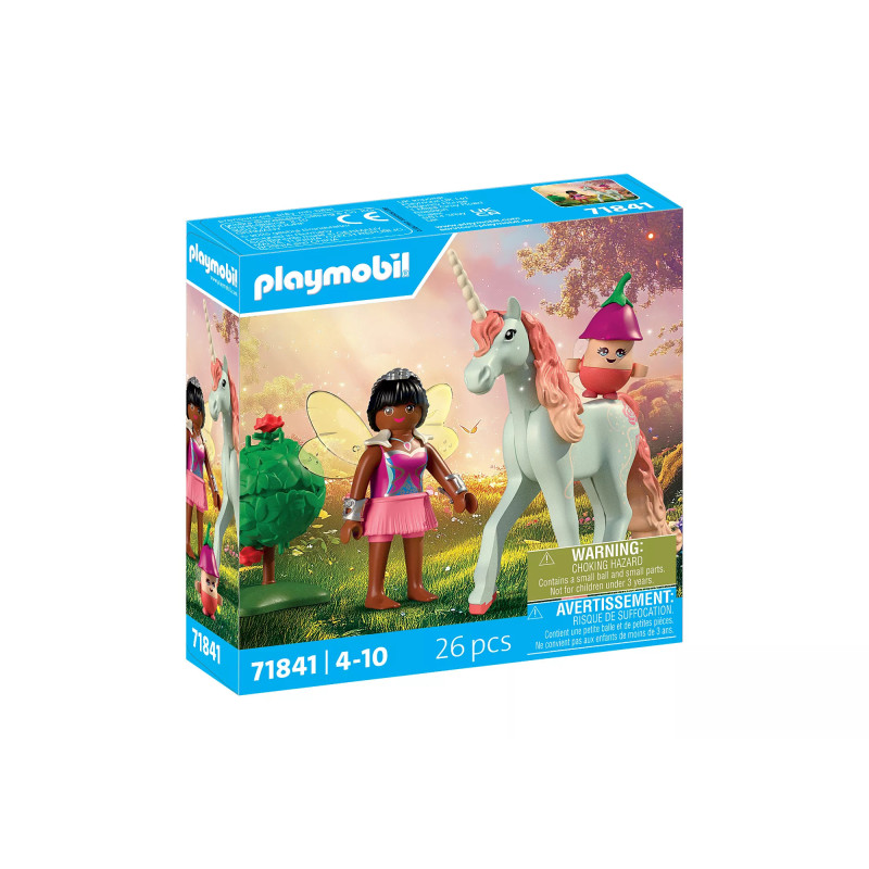 Playmobil Collectible Unicorn: Sky Rose with Fairy 71841