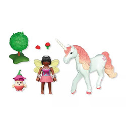 Playmobil Collectible Unicorn: Sky Rose with Fairy 71841